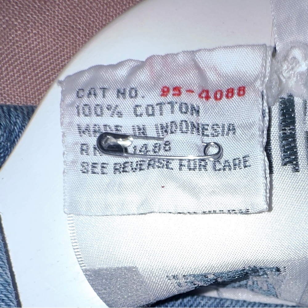 Vintage 90s TOGETHER! Jean Jacket Size Small Cotton Patchwork Unisex Streetwear - Picture 9 of 9